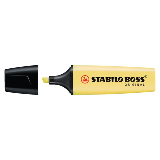 STABILO - BOSS ORIGINAL tel markeerstift, milky yellow (lichtgeel)