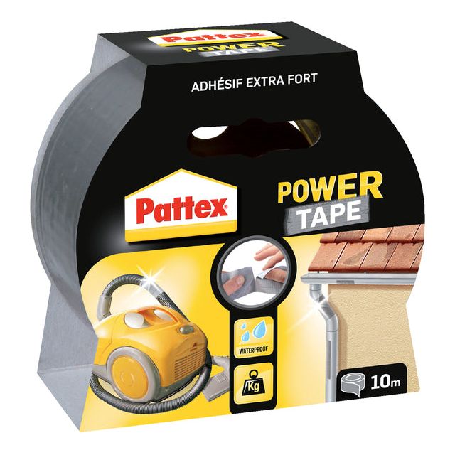 Pattex - Tapis adhésif Pattex 50mmx10m Power E Gray | Pièce un 1 rouleau