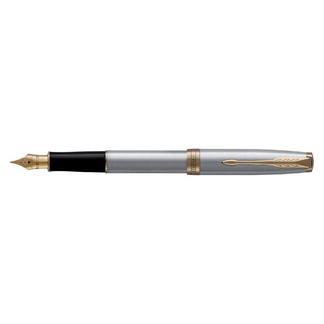 Parker - Fountain Pen Parker Sonnet GT M Steelless en acier inoxydable | 1 pièce