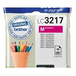 Brother - Cartucho de tinta LC-3217M rojo