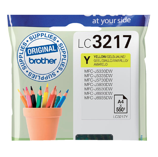 Bruder - Inkcartridge LC -3217y Geel