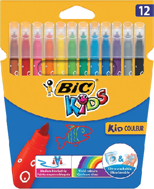 Bickids - Kleurstift Kids Ecolutions Visacolor XL ass medium etui à 12st | 10 stuks