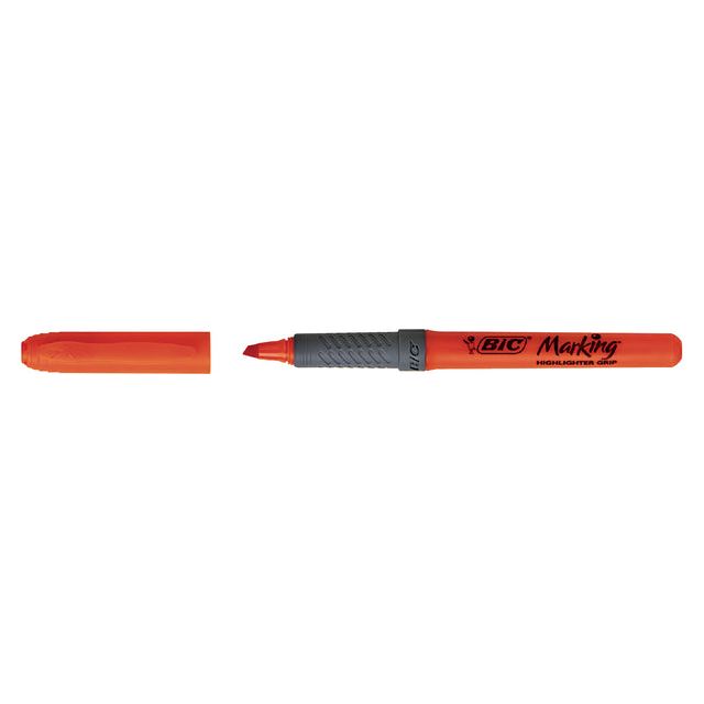 BIC - Marking Pen Bic Brite Liner Grip Oranje | Boîte extérieure une pièce 12