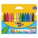 Bic Kids -  Kleurkrijt Kids 857 Plastidecor triangel assorti etui à 12st