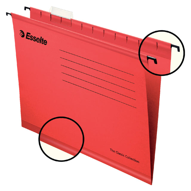 Penaflex - Hangmap Esselte Classic A4 V -Soil 345x240mm Rd | Boîte extérieure une pièce de 25