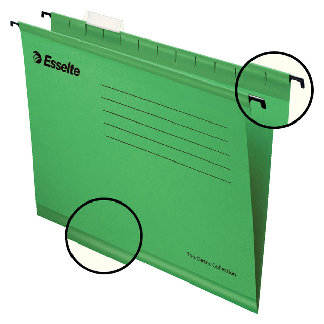 Penaflex - Hangmap Esselte Classic A4 V -Soil 345x240mm GN | Boîte extérieure une pièce de 25