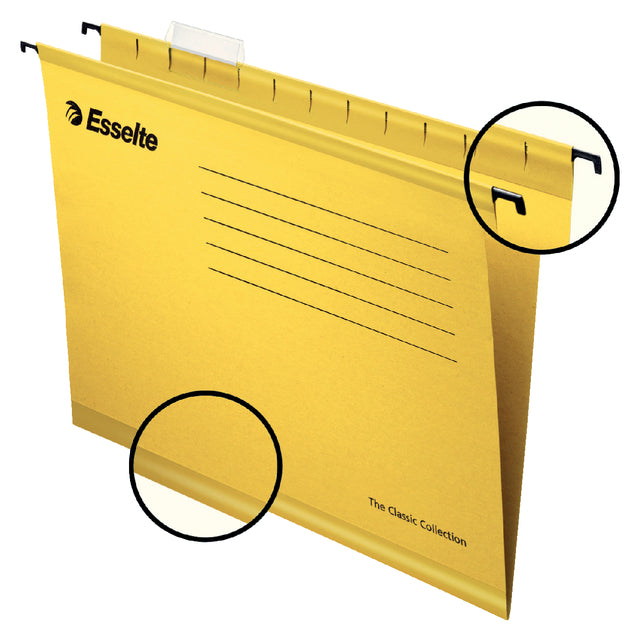 Esselte - Hangmap Classic folio V-bodem geel | 25 stuks