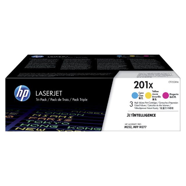 HP - toner 201X, 3 x 2.300 pagina's, OEM CF253XM, 3 kleuren