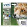 Epson - Tintenpatrone T1285 schwarz + 3 Farben | 8 Stück