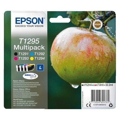 Epson -  Inktcartridge  t1295 zwart + 3 kleuren | 8 stuks