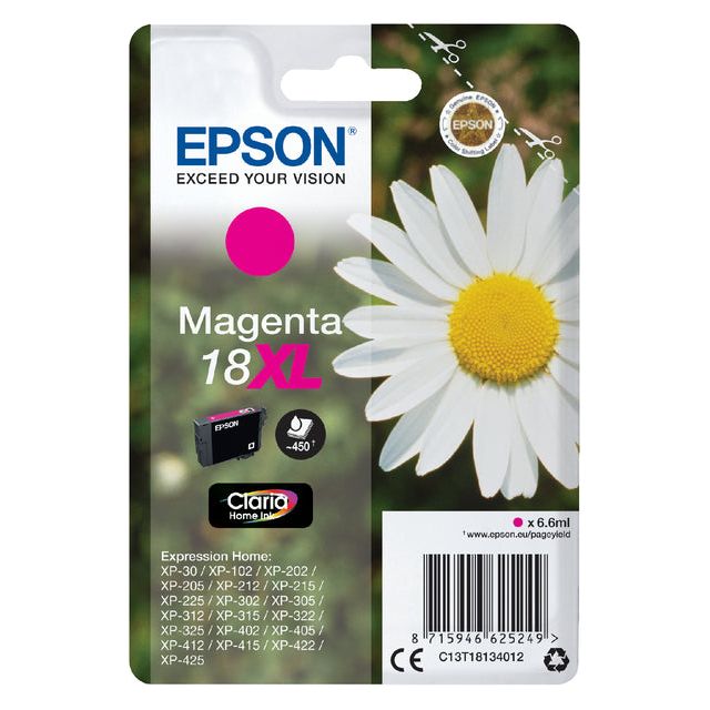 EPSON - Inkcartridge Epson 18xl T1813 Red | Blister un 1 morceau