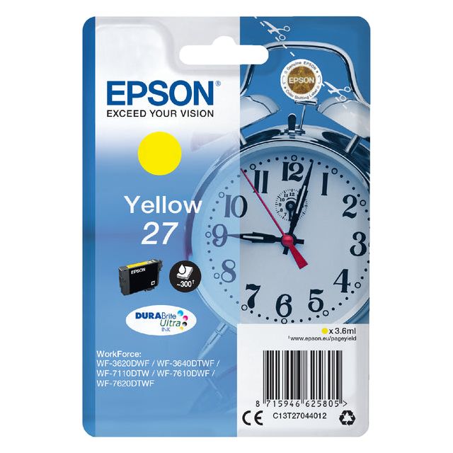 Epson - Inkcartridge Epson 27 T2704 Yellow | Blasen Sie ein 1 Stück