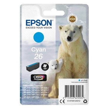 Epson - Tintenpatrone 26 T2612 blau