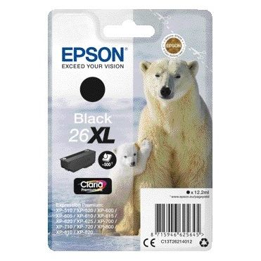 Epson -  Singlepack Black 26XL Claria Ink | 6 stuks