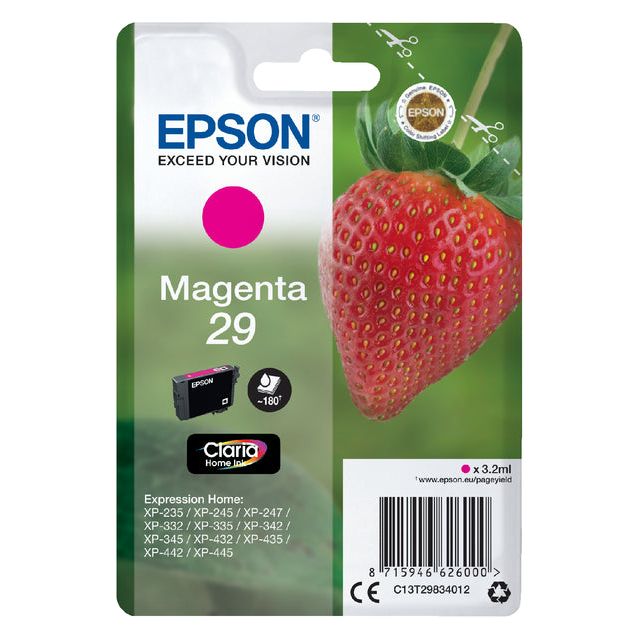 Epson - Tintenpatrone Epson 29 T2983 Red | Blasen Sie ein 1 Stück