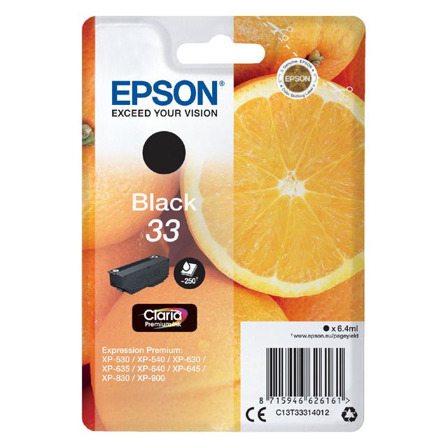 Epson - Tintenpatrone Epson 33 T3331 Black | Blasen Sie ein 1 Stück