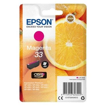 Epson -  Oranges Singlepack Magenta 33 Claria Ink