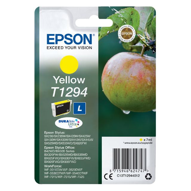 Epson - Inkcartridge Epson T1294 Jaune | Blister un 1 morceau