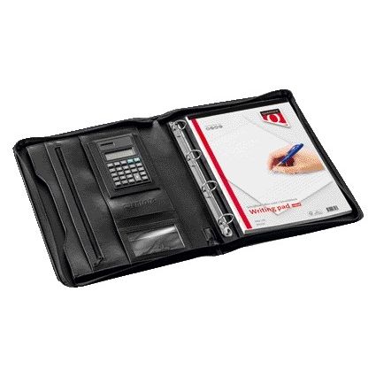 Quantore - Writing folder A4 with zipper and calculator