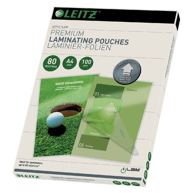 Leitz - Ilam lamineerhoes ft A4, 160 micron (2 x 80 micron), pak van 100 stuks