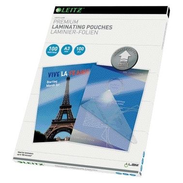 Leitz - Sleeve di plastificazione iLAM A3 2x100micron 100 pezzi