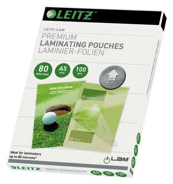 Leitz - Laminating sleeve iLAM A5 2x80micron 100 pieces