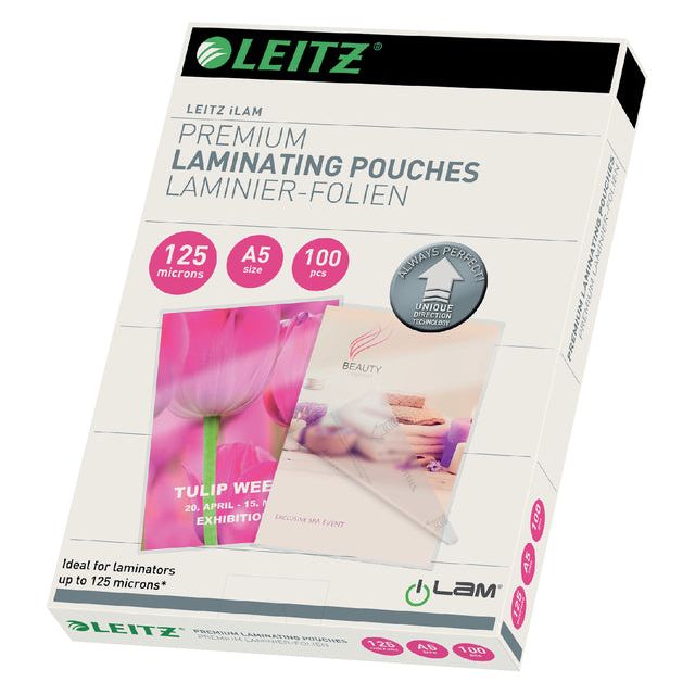 Leitz - Ilam lamineerhoes ft A5, 250 micron (2 x 125 micron), pak van 100 stuks