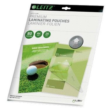 Leitz - Sleeve di plastificazione iLAM A4 2x80micron 25 pezzi
