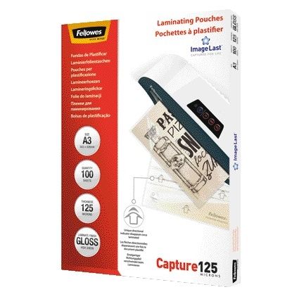 Fellowes - Busta di laminazione a3 2x125micron
