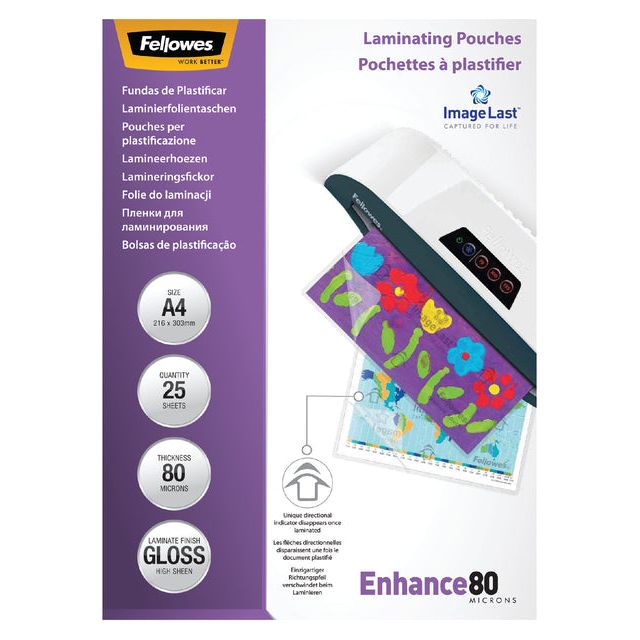 Fellowes - Lamineerhoes A4 2x80micron 25 stuks