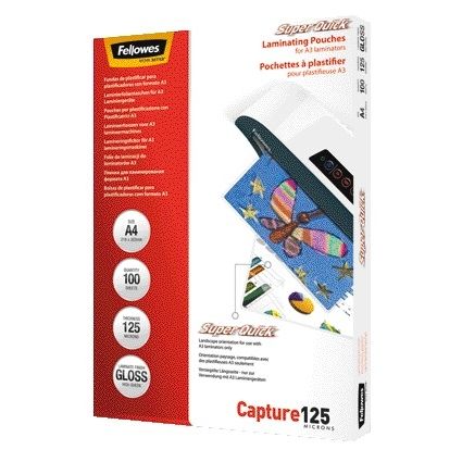 Fellowes - Laminating pouch superquick a4 2x125micron