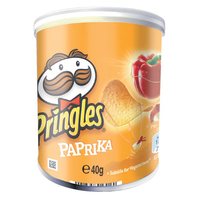 Pringles - Chips Paprika 40 Gramm | Tube ein 1 Stück | 12 Stücke