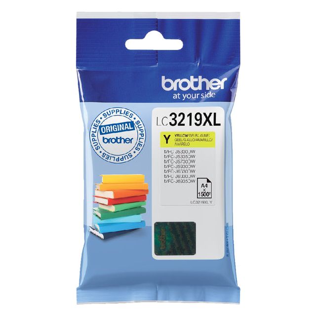 Brother - inktcartridge, 1.500 pagina's, OEM LC-3219XLY, geel