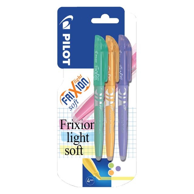 Pilote - Marking Pen Pilote Frixion Soft Assorti | Blister un 3 pièces