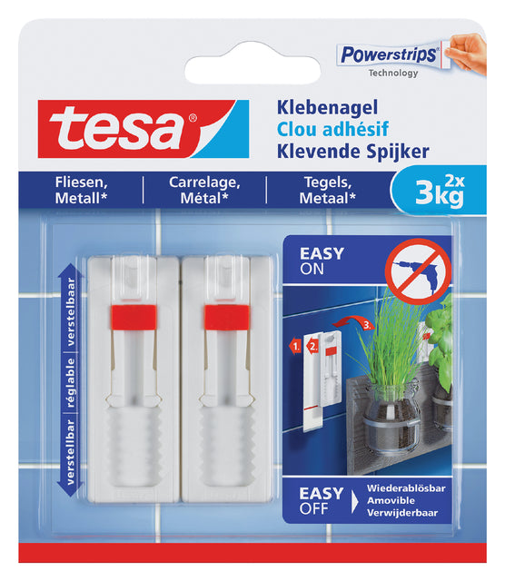 TESA - Adhésive Nail Tiles Metal 3kg AjustementB | Prendre un 2 morceau