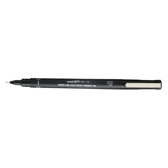 Uni -Ball - Uni Pin Fineliner, point rond, 0,2 mm, noir