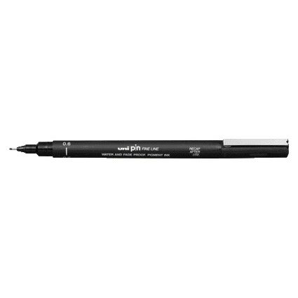 Uni-ball -  Fineliner pin 0.6mm zwart