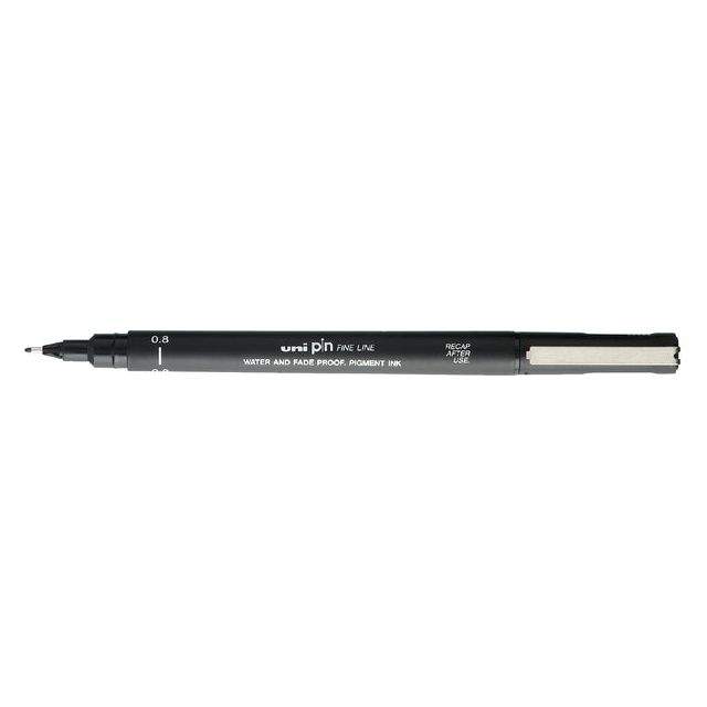 Uni -Ball - Fineliner Pin 0,8 mm noir | 12 pièces