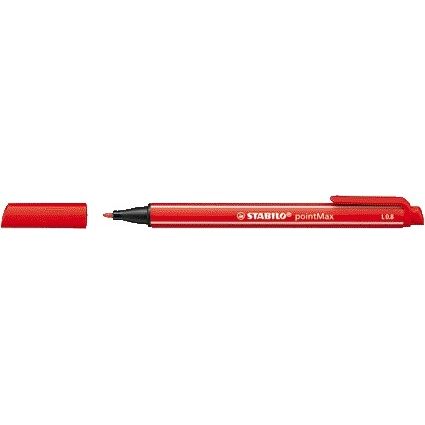 Stabilo -  pointMax, hardtip fineliner 0.8 mm, karmijn rood, per stuk