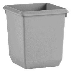 Vepa Bins - Cestino gettacarte in plastica quadrato s 36 cm di altezza grigio | 4 pezzi