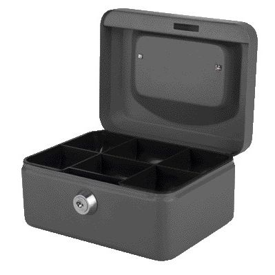 Quantore - Cash box 150x115x80mm gray