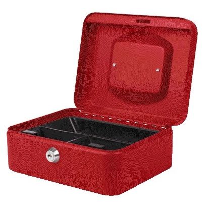 Quantore - Geldkassette 200x160x90 rot