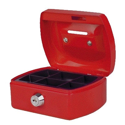 Pavo - Money box with coin slot 125x95x60mm red