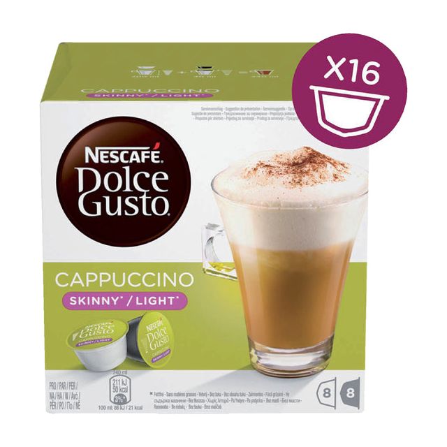 Dolce Gusto - Tasses à café Dolce Gusto Cappuccino Light 16st 8kop | 3 pièces