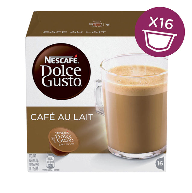 Dolce Gusto - Kaffeetassen Dolce Gusto Cafe Au Lait 16st | Box a 16 Kopf | 3 Stück