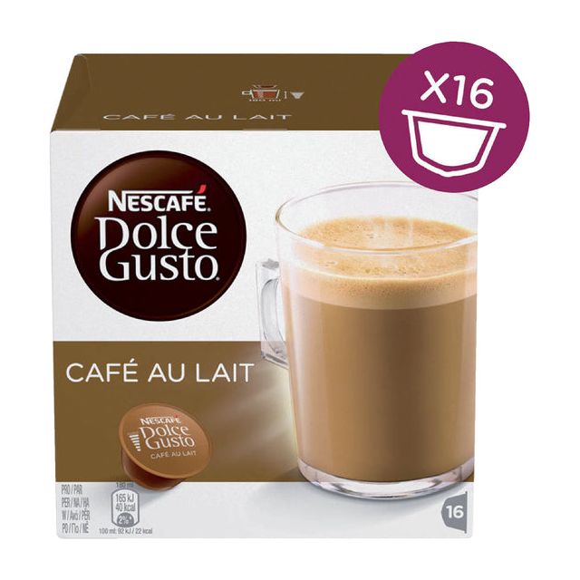 Nescafé - Nescafé koffiecapsules, Café au lait, pak van 16 stuks