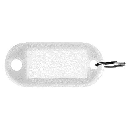 Pavo - Key label plastic white 100 pieces