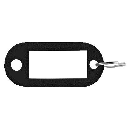 Pavo - Key label plastic black 100 pieces