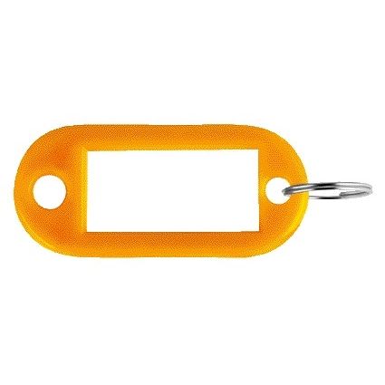 Pavo - Etichetta chiave in plastica arancione 100 pezzi