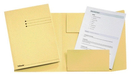 Esselte - Dossier folio 3 rabats manille 275gr jaune